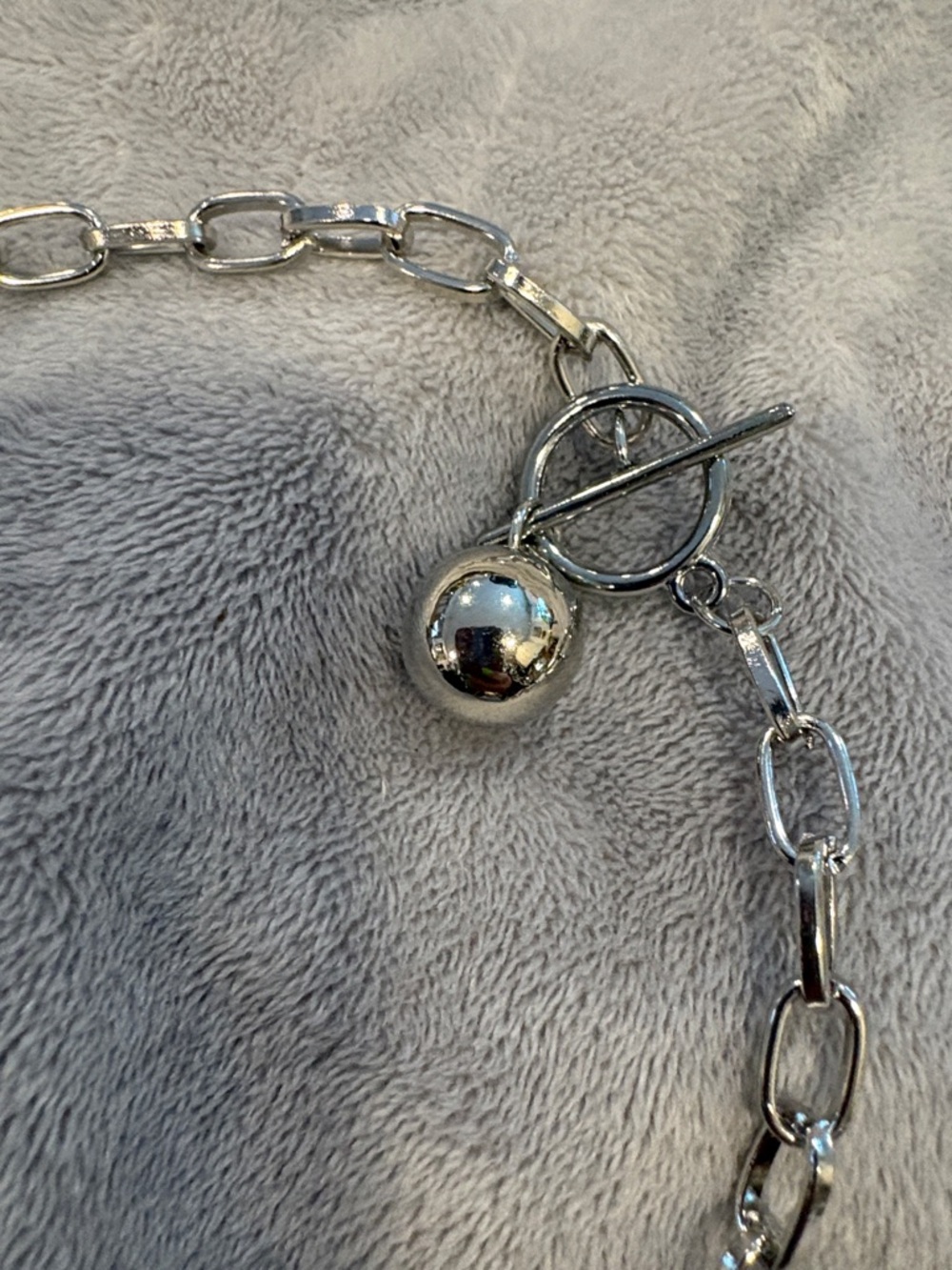 Sterling Silver Chunky Paperclip Chain Necklace - Silver - Picture 2 of 3